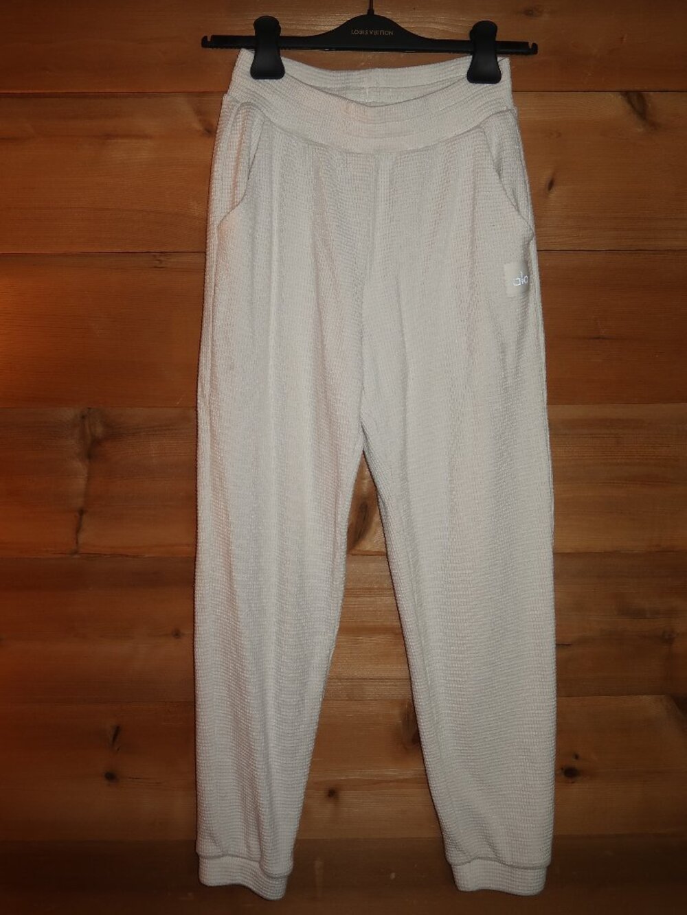 Alo Yoga Waffle Weekend Escape Jogger in Ivory - Picture 3 of 6